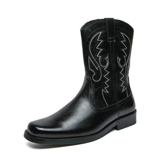 Men New Western Retro Style Denim Boots