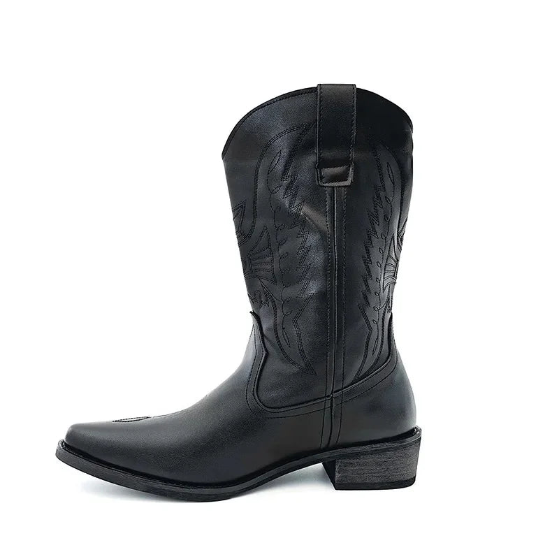 Western Men's Mid-Calf Slip-On Cowboy