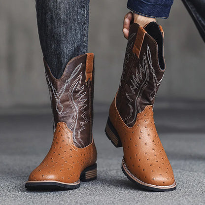 Men's Classic Retro Western Cowboy Boots