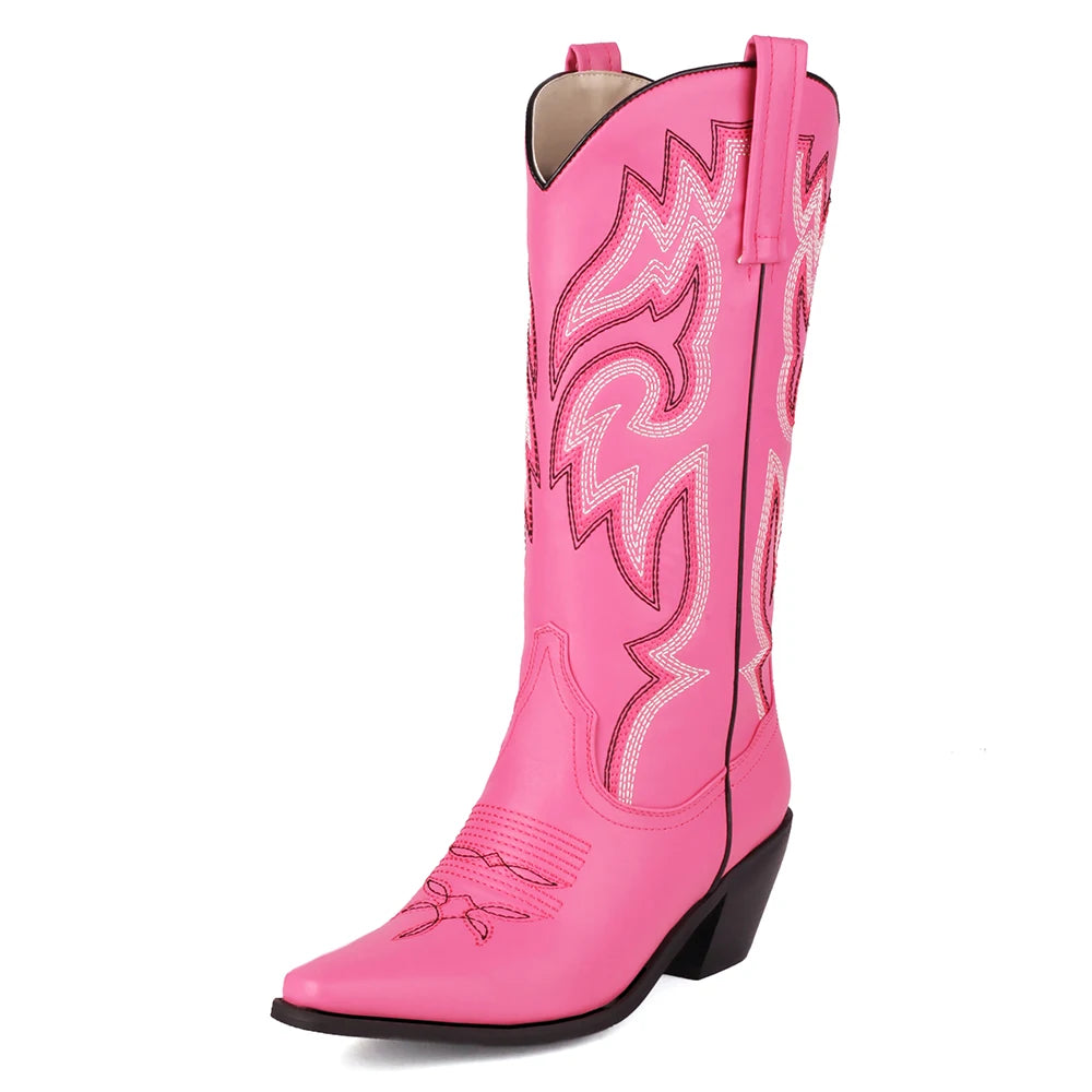Pink Cowboy Cowgirl Woman Boots