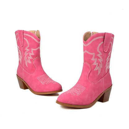 Women Vintage Chunky Heels