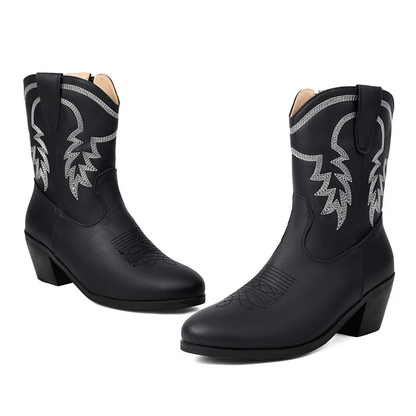 Women Vintage Chunky Heels
